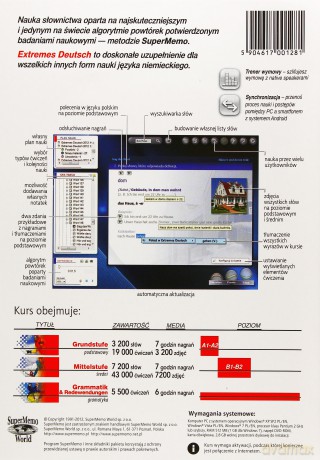 Słownictwo Niemieckie i Gramatyka Poziom Podstawowy i Średni (A1-B2) [DVD]