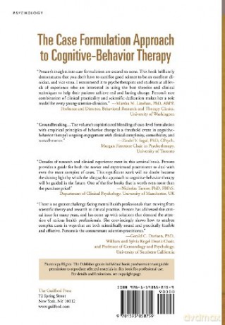 The Case Formulation Approach to Cognitive-Behavior Therapy (Guides to Individualized Evidence-Based Treatment) - Persons Jacqueline [KSIĄŻKA]