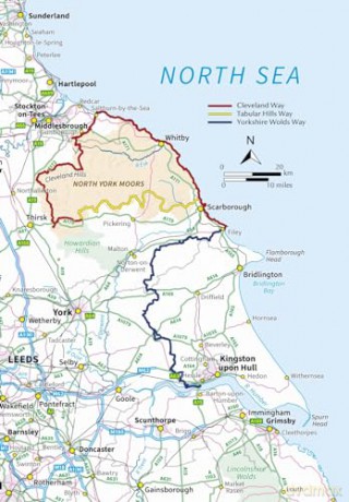 The Cleveland Way and the Yorkshire Wolds Way: NATIONAL TRAILS: The North York Moors, Yorkshire Wolds and Yorkshire Coast - Paddy Dillon [KSIĄŻKA]