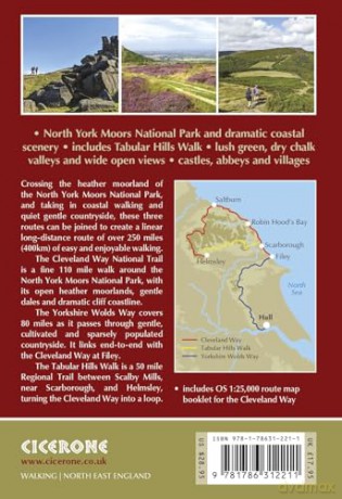 The Cleveland Way and the Yorkshire Wolds Way: NATIONAL TRAILS: The North York Moors, Yorkshire Wolds and Yorkshire Coast - Paddy Dillon [KSIĄŻKA]