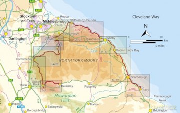 The Cleveland Way Map Booklet: 1:25,000 OS Route Mapping - Paddy Dillon