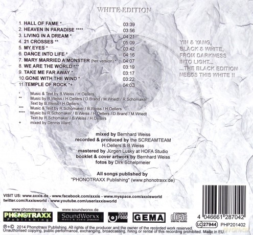 Axxis: Kingdom Of The Night II White Edition (digipack) [CD]