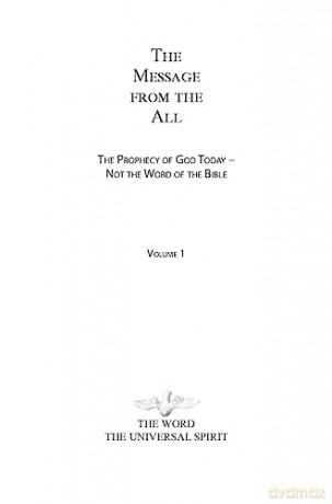 The Message from the All - Volume 1 [KSIĄŻKA]