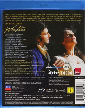 Jonas Kaufmann: Massenet Werther [Blu-Ray]