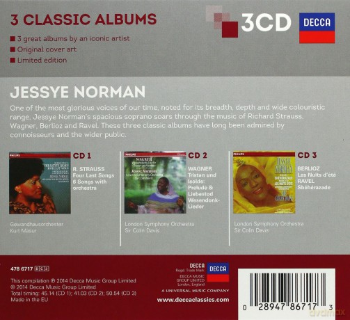 Jessye Norman: 3 Classic Albums [3CD]