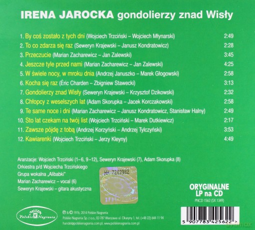 Irena Jarocka: Gondolierzy Znad Wisły (Kultowe Winyle Na CD) [CD]
