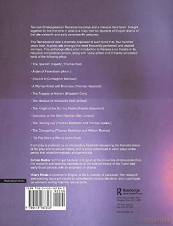 The Routledge Anthology of Renaissance Drama - Simon Barker [KSIĄŻKA]