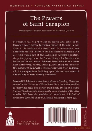The The Prayers of Saint Sarapion: 65 (Popular Patristics Series) [KSIĄŻKA]