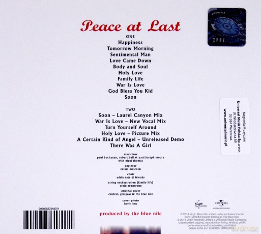 The Blue Nile: Peace At Last (Deluxe) [2CD]