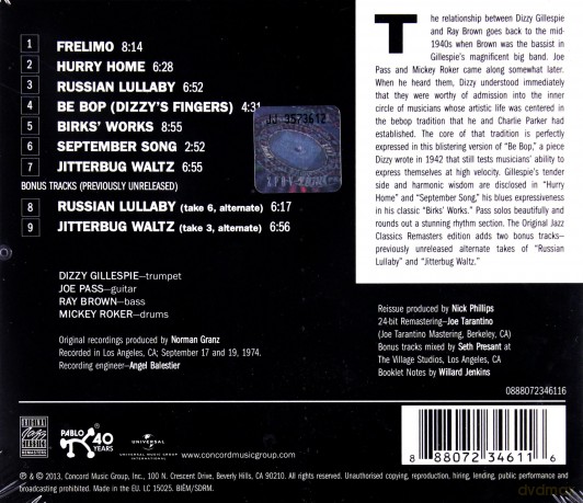 Dizzy Gillespie, Joe Pass, Ray Brown, Mickey Roker: DizzyS Big 4 [CD]