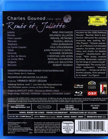 Rolando Villazon: Gounod:Romeo Et Juliette Blu-Ray [Blu-Ray]