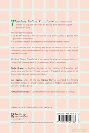 Thinking Italian Translation: A course in translation method: Italian to English (Thinking Translation) - Stella Cragie [KSIĄŻKA]