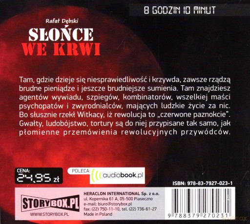 Słońce we krwi - Rafał Dębski [AUDIOBOOK] (digipack) [CD-MP3]  