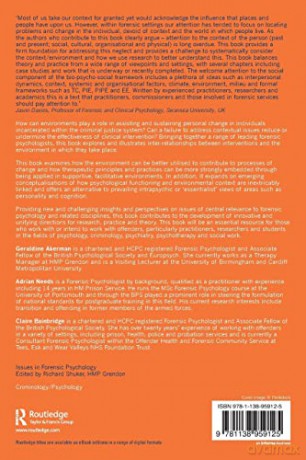 Transforming Environments and Rehabilitation: A Guide for Practitioners in Forensic Settings and Criminal Justice (Issues in Forensic Psychology) - Geraldine Akerman [KSIĄŻKA]