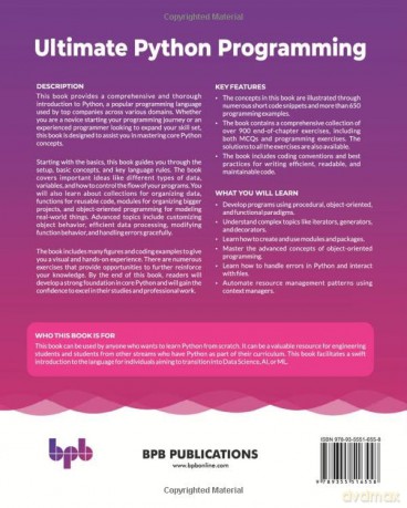 Ultimate Python Programming: Learn Python with 650+ programs, 900+ practice questions, and 5 projects (English Edition) - Deepali Srivastava [KSIĄŻKA]