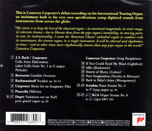 Cameron Carpenter: If You Could Read My Mind [CD]