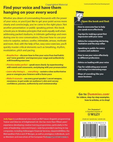 Voice and Speaking Skills For Dummies - Judy Apps [KSIĄŻKA]