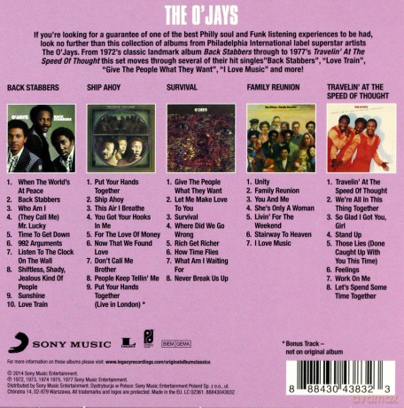 The O'jays: Original Album Classics [5CD]