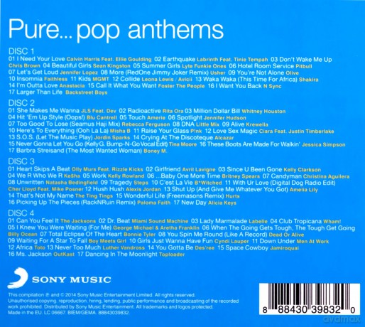 Pure... Pop Anthems [4CD]