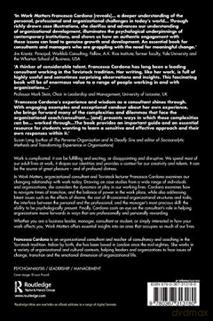Work Matters: Consulting to leaders and organizations in the Tavistock tradition - Francesca Cardona [KSIĄŻKA]
