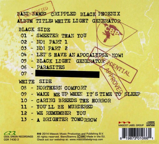 Crippled Black Phoenix: White Light Generator (digipack) [CD]
