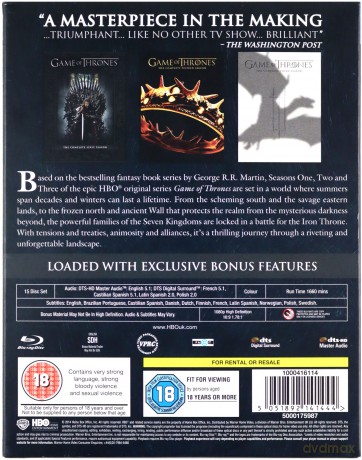 Gra o Tron Sezon 1-3 [15xBlu-ray]