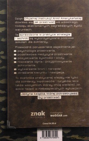 Survival. Oficjalna instrukcja Armii Amerykańskiej - Departament Armii Stanów Zjednoczonych [KSIĄŻKA]