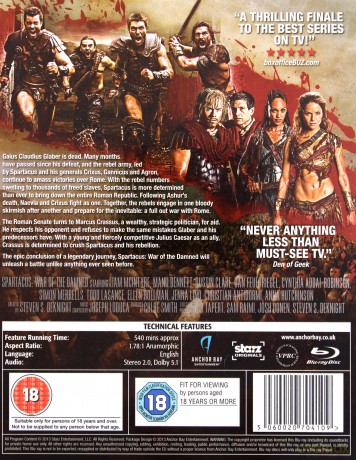 Spartacus: War of the Damned (Wojna Potępionych) [4xBlu-Ray]