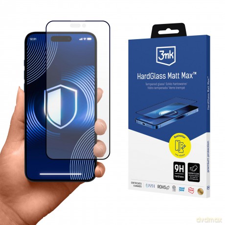 Szkło Hartowane do Apple iPhone 16 - 3mk HardGlass Matt Max