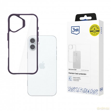Apple iPhone 16 Plus - 3mk Satin Armor Case+ Purple