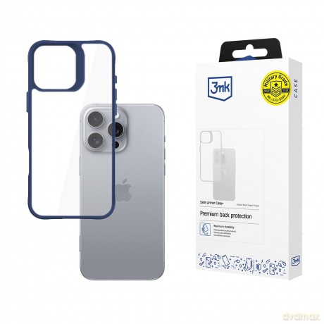 Apple iPhone 16 Pro Max - 3mk Satin Armor Case+ Blue