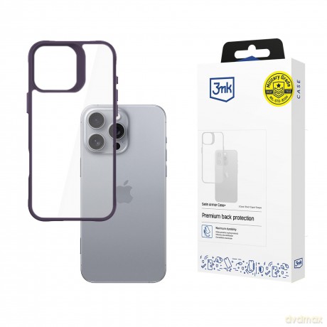 Apple iPhone 16 Pro Max - 3mk Satin Armor Case+ Purple