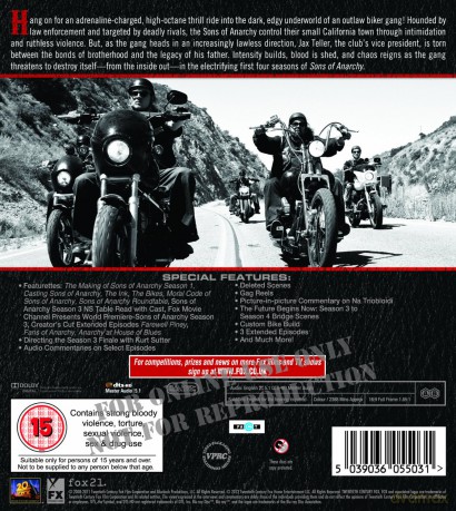 Sons of Anarchy Season 1-4 (Synowie Anarchii Sezon 1-4) [12Blu-ray]