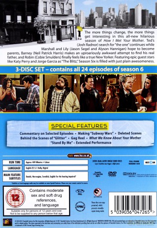 How I Met Your Mother Season 6 (Jak Poznałem Waszą Matkę Sezon 6) [3DVD]