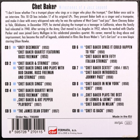 Chet Baker: Chet Baker - Milestones [10CD]