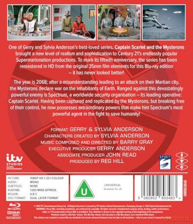 Captain Scarlet And The Mysterons: The Complete Series [4xBlu-Ray]