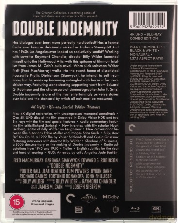 Double Indemnity (Podwójne ubezpieczenie) [Blu-Ray 4K]+[Blu-Ray]