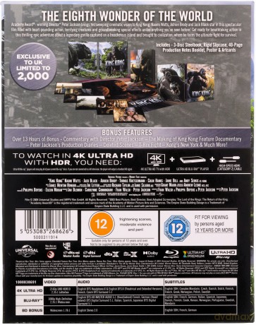King Kong (Limited edition) (steelbook) [Blu-Ray 4K]+[2xBlu-Ray]
