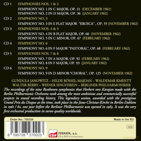 Herbert von Karajan: Beethoven The Nine Symphonies [6CD]