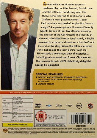 The Mentalist Season 6 (Mentalista Sezon 6) [5DVD]