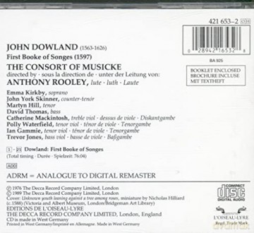 Rooley: Dowland:First Booke Of Songes [CD]