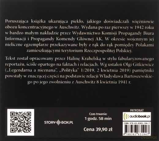 Oświęcim. Pamiętnik więźnia - Halina Krahelska [AUDIOBOOK]