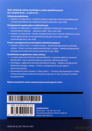Prawo administracyjne. Zbiór przepisów 2024 [KSIĄŻKA]