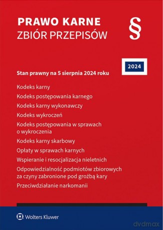 Prawo karne. Zbiór przepisów 2024 [KSIĄŻKA]