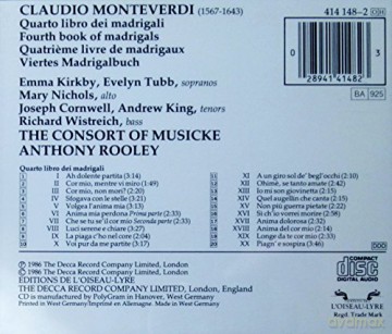 Rooley: Monteverdi:4. Book Of Madrigals [CD]