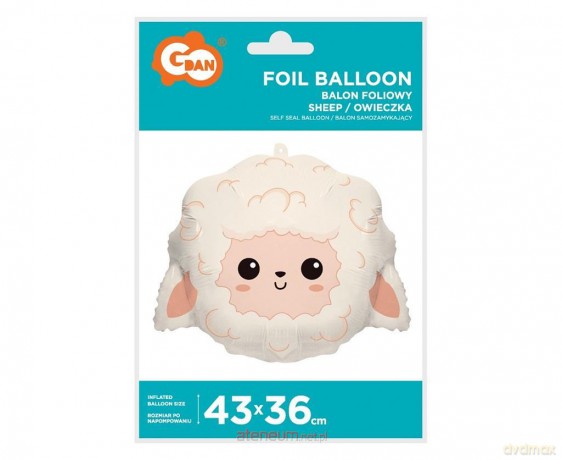 Balon foliowy Owieczka 43x36cm głowa