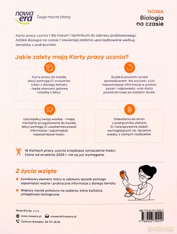 Biologia LO 1 Biologia na czasie Karty pracy zakres podstawowy 2024 - Barbara Januszewska-Hasiec, Jolanta Holeczek, Joanna Kobyłecka, Jacek Pawłowski, Renata Stencel [KSIĄŻKA]