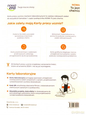 Chemia LO 1 Nowa To jest chemia Karty pracy zakres podstawowy 2024 - Kwiek Aleksandra, Megiel Elżbieta [KSIĄŻKA]