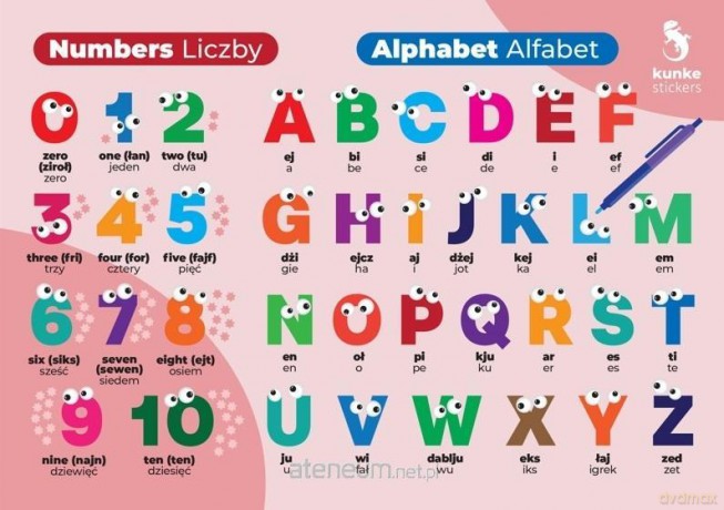 Fiszki do języka angielskiego Liczby, Alfabet 3szt