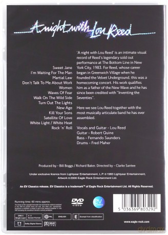 Lou Reed: A Night With In Concert [DVD]